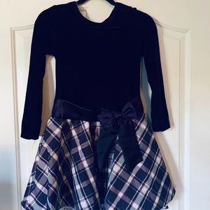 Girls size 12 purple and white party dress